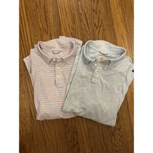 Faherty Polo Shirt Mens XL Short Sleeve Striped Beach Preppy Golf Lot Of 2